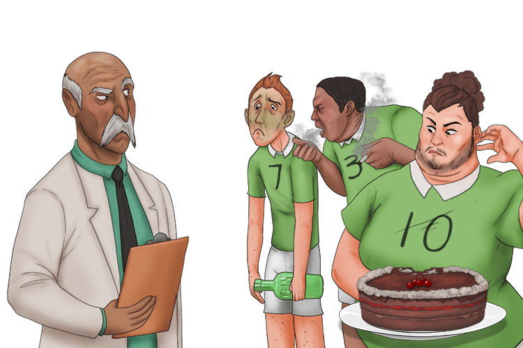 The physio had got a logical (physiological) explanation why the player had body parts not working.